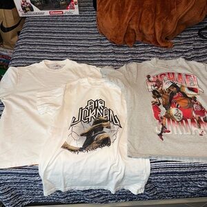 Jordan White and Gray Short Sleeve Tees